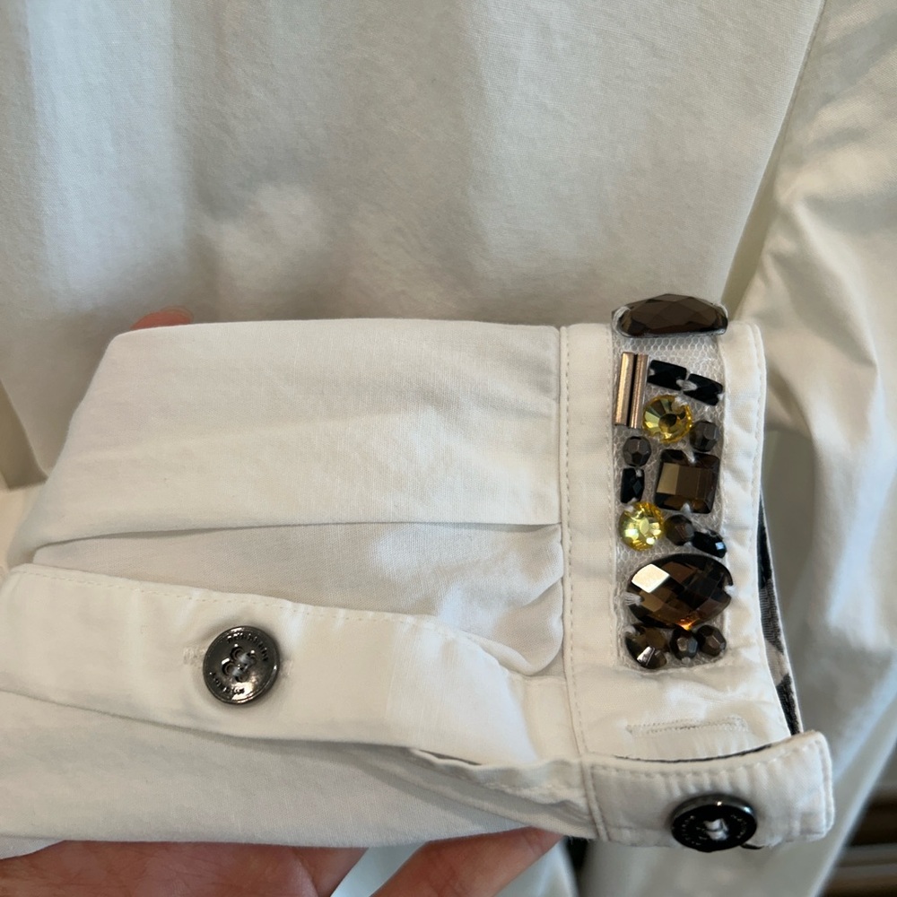 Burberry White Button-Down Blouse - image 7